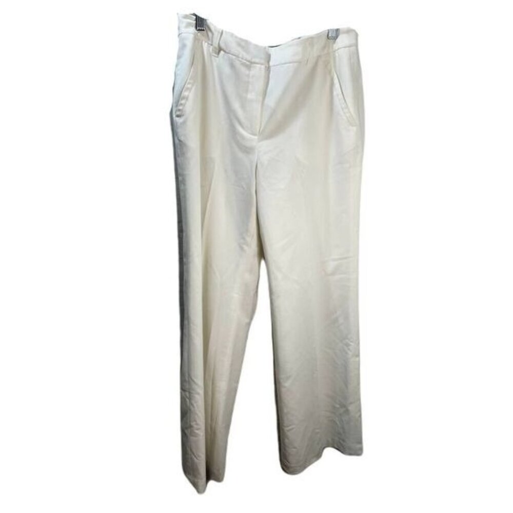 Anne Klein Women's Straight‎ Leg Pants White Size 4